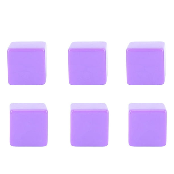 Dados en blanco, 6 cubos de dados en blanco, cubos en blanco, bloques de dados en blanco, multifuncionales