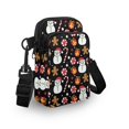 thumbnail image 3 of HELLHERO Snowman Candy Cane Pattern Messenger Bag for Adults Polyester Underarm Shoulder Bag with Zipper, 3 of 7