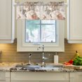 thumbnail image 2 of Yayeee Kitchen Valance Rod Pocket 54" x 18" Living Room Window Curtain, Lace and Floral, 2 of 6