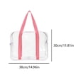 thumbnail image 3 of Bolso Maquillaje Aseo Transparente PVC Transporte Artículos Tocador Impermeable Portátil, 3 of 9