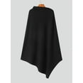 thumbnail image 4 of INCERUN Men's Streetwear Pile Neck Diagonal Zipper Long Sleeve Cape Cloaks Jacket, 4 of 5