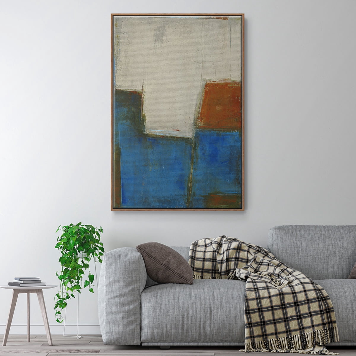 Comple x Thought Framed Premium Gallery Wrapped Canvas - Ready to Hang - 27 x 41 - Walnut Floating Frame