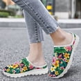 thumbnail image 4 of POLERO Womens Slip On Mules Sneaker Hawaii Style Hibiscus Flower Walking Sneakers Low Top Casual Footwear Backless Slip-on Shoe Summer Sandals, 4 of 7