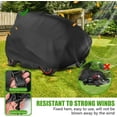 thumbnail image 6 of GIXUSIL Heavy Duty Lawn Mower Cover with Drawstring - 72 x 54 x 46 inch 210D Oxford Waterproof Tractor Protector for Riding Mowers, UV Resistant All-Weather Outdoor Storage (Black, Universal Fit), 6 of 6