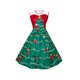 thumbnail image 1 of Lucakuins Vestido de mujer, vestido midi de encaje sin mangas con cuello redondo y estampado de estilo navideño para fiesta navideña Lucakuins  moda, 1 of 4