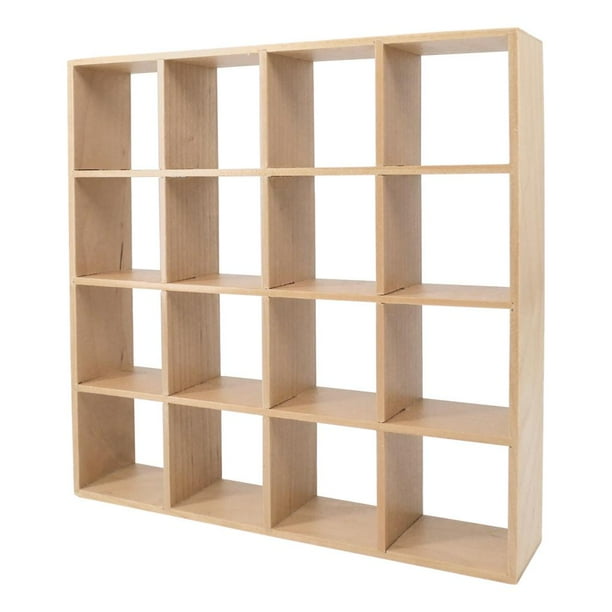 Casa de muñecas de madera en miniatura de estilo europeo blanco a escala 1:12, 4 capas, 16 cubos de madera