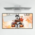 thumbnail image 4 of Hello Fall Siberian Husky Scarf Welcome Autumn with Leaves Pumpkins Desk Mat Full Keyboard Mouse Pad Husky Dog Lover Gifts Large Mousepad - 00011, 4 of 5
