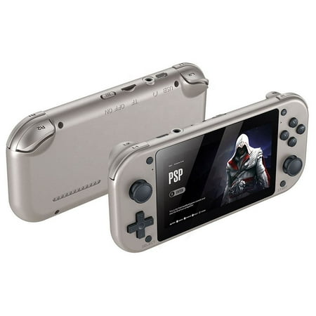 J&G PSP High Resolution Handheld Game Machine M17 2GB System Memory, 128GB Storage Capacity ,with 4.3 inch screen, Built-in over 10000 free games-Grey