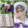 thumbnail image 3 of KAWELL 10 pcs Old Lady Costume for Kids,100 Days of School Costume Old Lady Wig for Girls, Granny Grandma Dress Up, 3 of 8