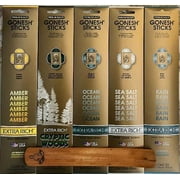Gonesh Incense Stick with Aroma Incense Therapy Incense Holder, Nature Collection Variety Pack- 5 variety, 100 stick total.