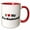 Red/White, variant on 3drose, I Love My Ex Husband, 11oz Two-tone Black Mug