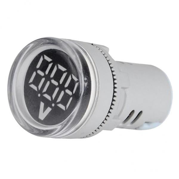 2x Amperímetro Digital 12-500V Amp ímetro led lámpara Indicadora de La Lámpara Cola Medidor de voltímetro de voltaje redondo