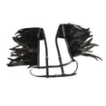 thumbnail image 3 of Chal de plumas artificiales, estola punk, poncho de carnaval, chal de plumas negras para espectáculo Estilo A, 3 of 9