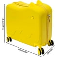 thumbnail image 2 of 18" Kids Carry On Luggage Ride-On Kids' Suitcase with Double Spinner Wheels, Cute Lightweight Tow-Along Luggage with Password Lock, Children's Trolly Case for Travel Study Tours, 2 of 16