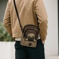 thumbnail image 3 of TSOVTHRID Pug Dog Paw Brown Print Small Crossbody Bag for Women Trendy Cell Phone Purse Wallet with Adjustable Strap Women's Shoulder Bag Handbags, 3 of 7