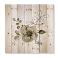 thumbnail image 3 of Designart 'Eucalyptus Branches With Anemone Bouquet Flower II' Traditional Print on Natural Pine Wood, 3 of 5