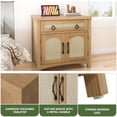 thumbnail image 5 of Uforic Nightstand Bedside Table with Doors & Drawer, End Table with Charging Station, Oak, 5 of 8