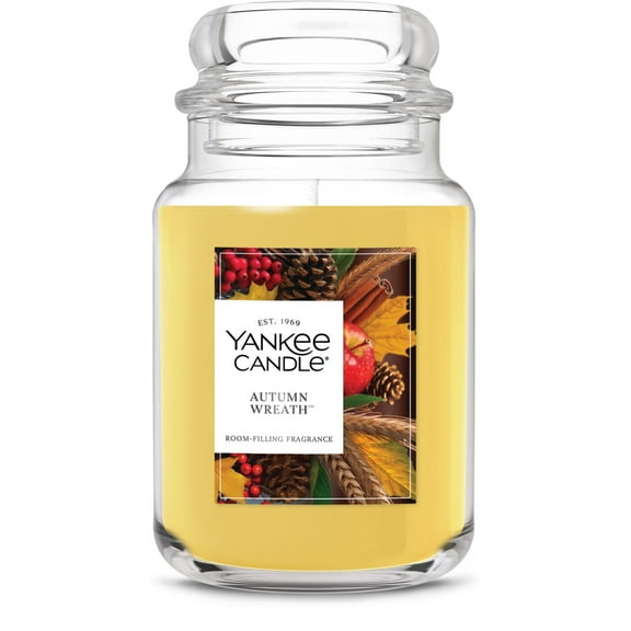 Yankee Candle Autumn Wreath Original Large Jar Scented Candles, 22 oz