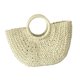 thumbnail image 1 of Bolso de mano de paja elegante, informal, para playa, bohemio, tejido para mujer y niña. Beige, 1 of 9