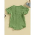 thumbnail image 4 of Bagilaanoe Newborn Baby Girl Boy Rompers Short Sleeve Bodysuits 3M 6M 9M 12M 18M Infant Casual One Piece Short Jumpsuit, 4 of 8