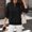 Black, variant on Women's Polo Shirts Quarter Zip Pullover Sweatshirt Long Sleeve Mock Neck Textured Half Zip Casual Fall Top Blue M