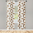 thumbnail image 3 of Ambesonne Hedgehog Curtains, Playful Forest Animals, Pair of 28"x84", Multicolor, 3 of 5