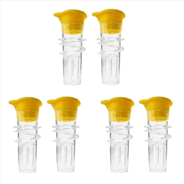 6X Mini Exprimidor de Limón, Exprimidor de Limón con Tapa de Rosca, Exprimidor de Limón Manual Plástico, Exprimidor de Limón, Exprimidor de Zumo Compacto