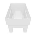 thumbnail image 2 of Bloem Finley Deck Rail Rectangle Planter: 24" - Casper White - Matte Finish, Fits Rail Sizes 3"-6", 100% Recycled Plastic Box, For Indoor and Outdoor Use, Gardening, 7.5 Gallon Capacity, 2 of 6
