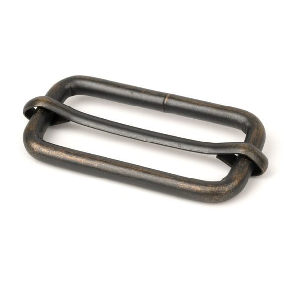 Country Brook Design® 1 1/2 Inch Aged Bronze Metal Sliding Bar Triglide Buckle, 25 Pack