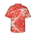 thumbnail image 3 of Picia Beef Steaks Gentle Cotton Regular Fit Short Sleeve Casual Hawaiian Shirt for Men-XX-Large, 3 of 9