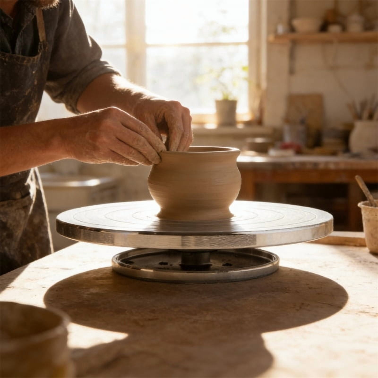 Aluminum Alloy Pottery Wheel Ceramic Turntable Sculpting Wheel Platform for Clay