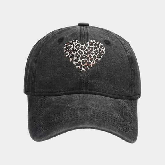 Stylish Leopard Heart-Shaped Print Baseball Cap - Trendy Accessory For Fashionistas