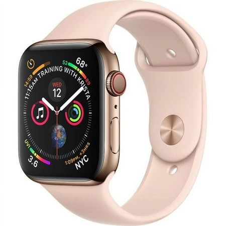 Apple Watch Series 6 GPS + Cellular 44mm Gold Stainless Steel Case Pink Sand Sport Band - Certified Used