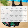 thumbnail image 4 of Girls One Piece Bathing Suit with Tropical Print Shorts Tankini Set Full Coverage Swimwear for 8-13 Years, 4 of 6