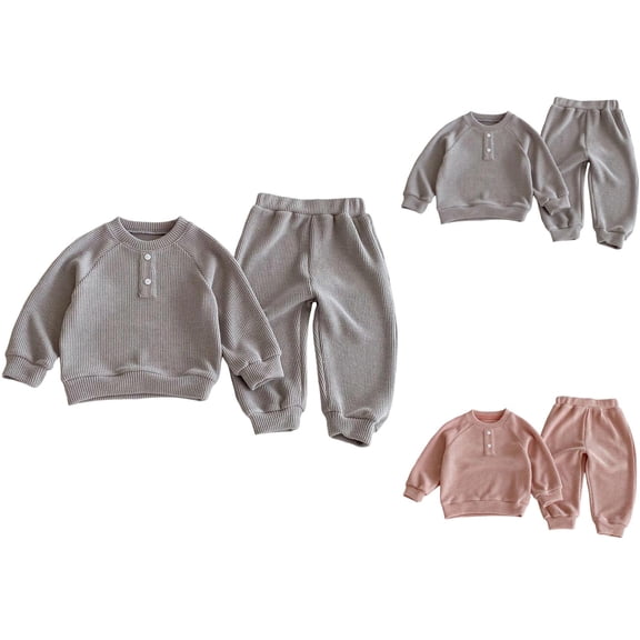 Girl Outfit Girl Set Girls Boys Outfits Sets Long Sleeve Hoodie And Loose Pants Comfy Two Piece Winter Fall Spring Casual Kids Clothes Toddler Unisex To Fit Children 9 Months To 8 Years