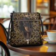 thumbnail image 3 of HELLHERO Leopard Print Crossbody Bag with Dachshund Design, Lightweight PU Leather Shoulder Purse Satchel for Weekend Getaways and Daily Outings, 3 of 7