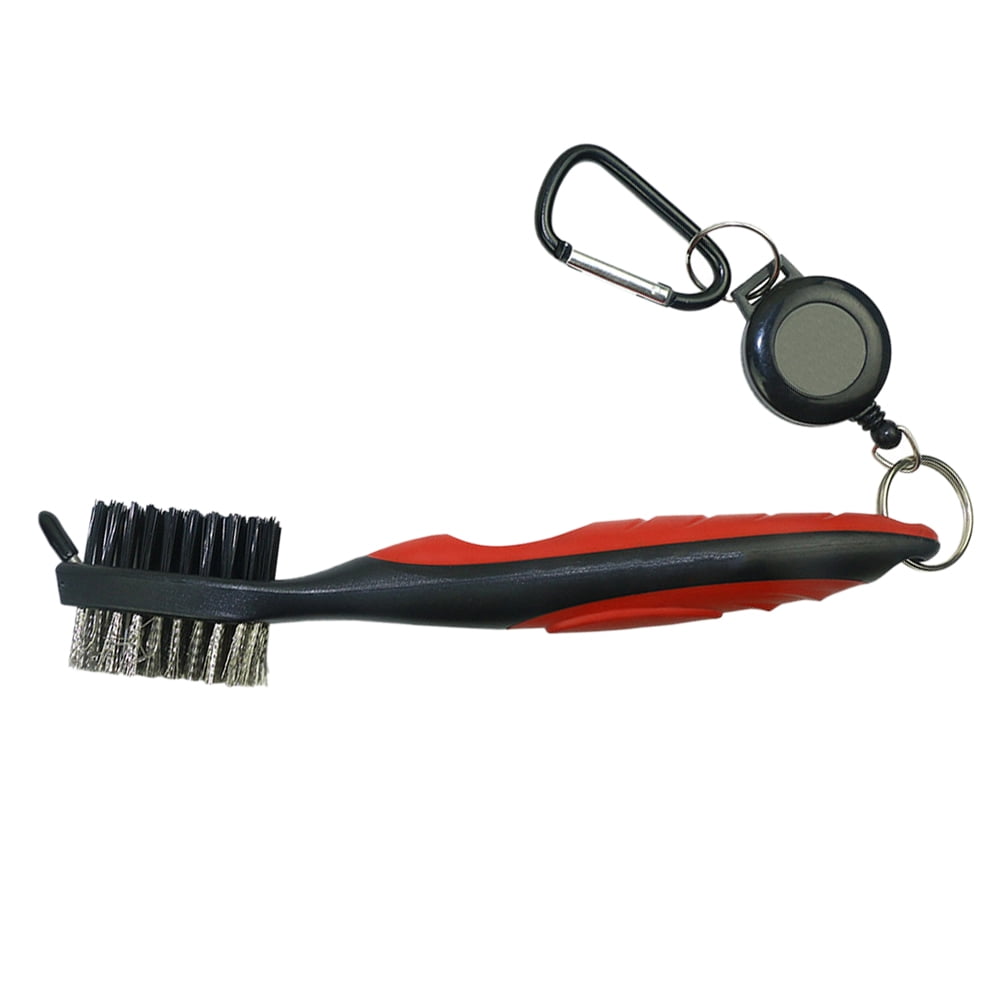 Double Sided Golf Club Brush Groove Cleaner Nylon Steel Brush With