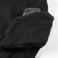 thumbnail image 5 of IWRICH Men's Balaclava Hoodie Half Zipper Jacket Double Hooded Sweatshirt Wind Resistant Athletic Coat Black M, 5 of 6