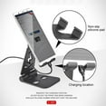 thumbnail image 3 of Folding Antiskid Silicone Pad Tablet Mobile Phone Stent Bracket Holder,Black, 3 of 8