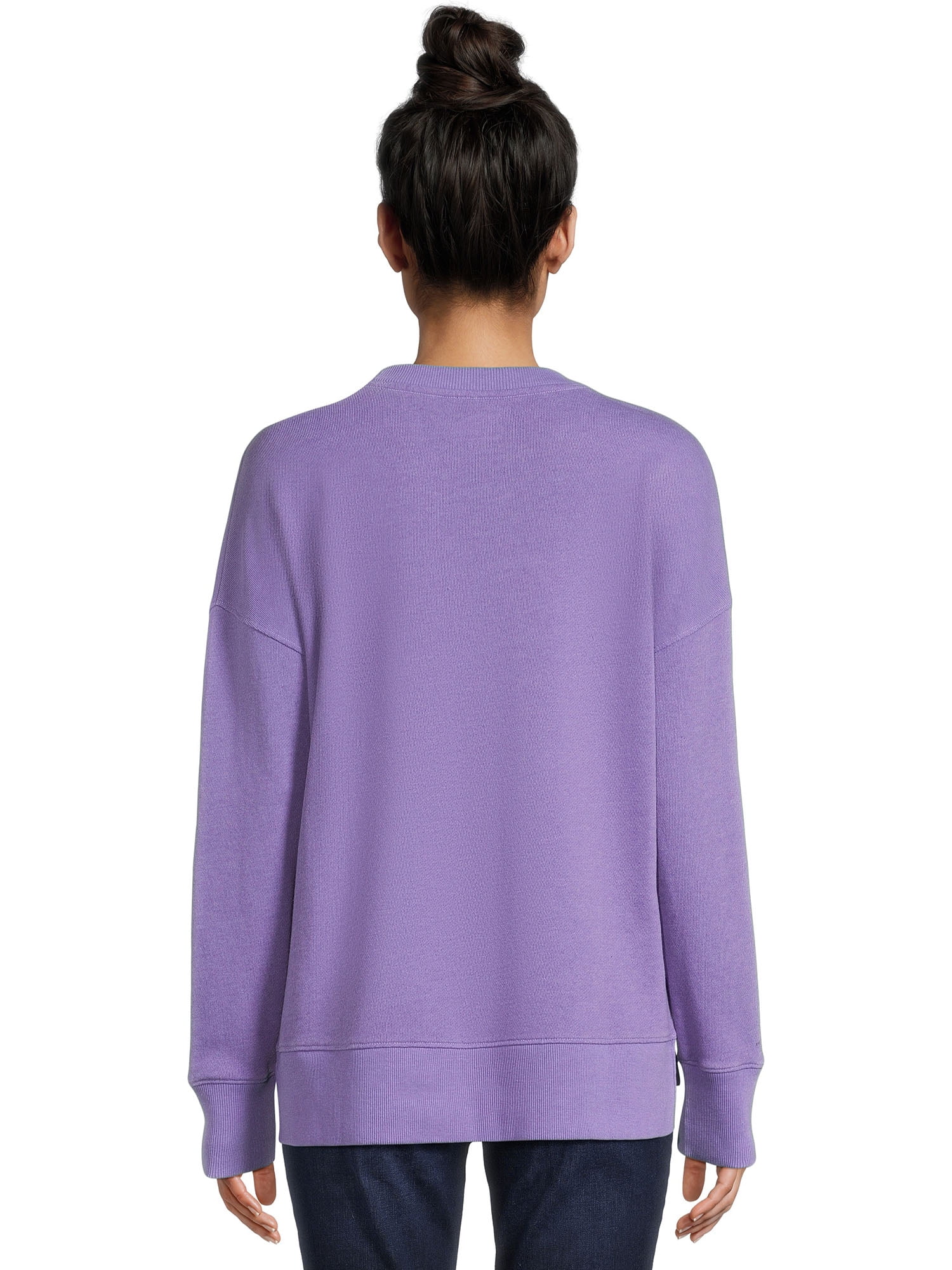 Time and Tru Women's Tunic Sweatshirt with High-Low Hem, Sizes XS -4X