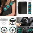 thumbnail image 4 of Jeiento Aztec Turquoise Car Accessories Full Set for Men, Navajo Design Automotive Vehicle Seat Cover, Decorative Car Floor Mat Steering Wheel Cover Center Console Pad Universal Fit, 4 of 8