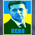 thumbnail image 3 of CafePress - Ukrainian President Zelenskyy Ukraine Flag T Shirt - Mens Tri-blend T-Shirt, 3 of 4