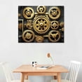 thumbnail image 2 of ONETECH Large Vintage Steampunk Gear Canvas Wall Art Abstract Industrial Mechanical Wheel Teamwork Gift 20\x16\, 2 of 4