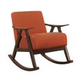 thumbnail image 2 of OakvillePark Hamilton Fabric Upholstered Rocking Chair, Orange, 2 of 7