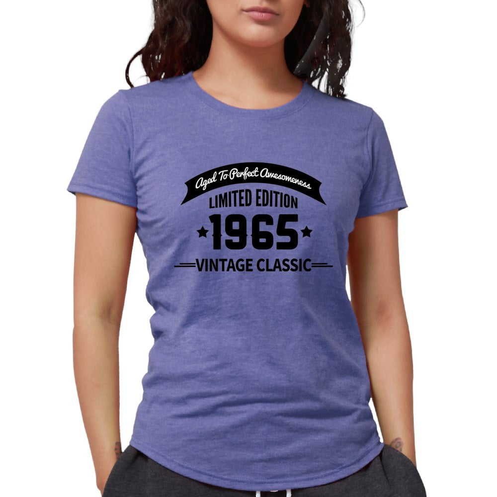 Cafepress Birthday Born 1965 Aged To Perfectio T Shirt Womens Tri Blend T Shirt Walmart Com