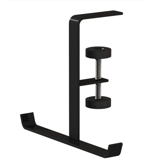 Colgador de bolso de mesa, perchas para bolso, ahorro de espacio, colgador de borde de mesa multiusos, soporte para bolsa de compras para tienda, , negro