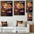 thumbnail image 4 of Designart Rainbow Peony Liquid Gold Drips Hyper II Canvas Wall Art, 4 of 5