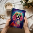 thumbnail image 3 of Hippie Cavalier King Charles Spaniel Portrait oil painting Watercolor Tie-dye Vintage Spiral Bound Journal Dog Lover Gifts 5x7in Spiral Notebook - 00015, 3 of 5