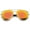 Silver / Orange Mirror, variant on sunglassLA Unisex Modern Full Metal Crossbar Open Design Colored Mirror Aviator Sunglasses (Silver / Orange Mirror) - 58mm