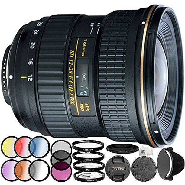 Tokina 12-28mm f/4.0 AT-X Pro DX Lens for Nikon 18PC Accessory Kit